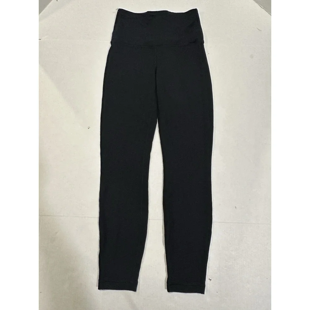 Lululemon High Rise Leggings Sweatpants Athletic Leisure Yoga Black Size 4